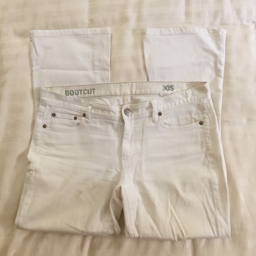 J. Crew Bootcut White Jeans